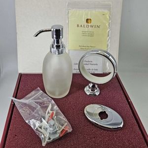 New Open Box Baldwin Springfield Vanity Wall Mount Soap Dispenser